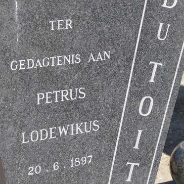TOIT Petrus Lodewikus, du 1897-1970