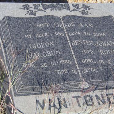 TONDER Gideon Jacobus, van -1939 &amp; Hester Johanna ROUX -1940