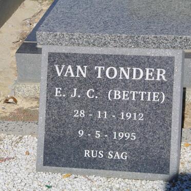 TONDER E.J.C., van 1912-1995 