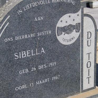 TOIT Sibella, du 1915-1967