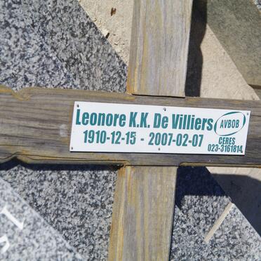VILLIERS Leonore K.K., de 1910-2007