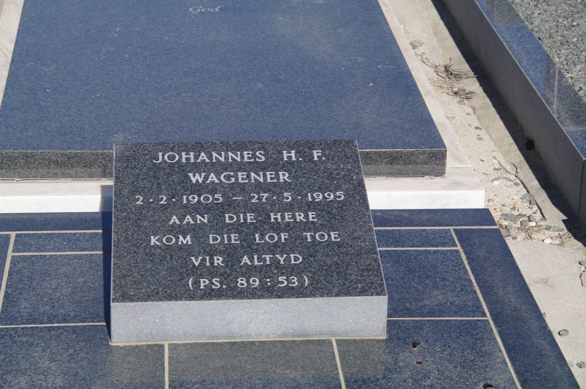 WAGENER Johannes H.F. 1905-1995