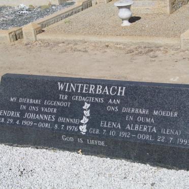WINTERBACH Hendrik Johannes 1909-1976 &amp; Elena Alberta 1912-1993