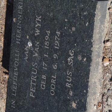 WYK Petrus, van 1894-1974