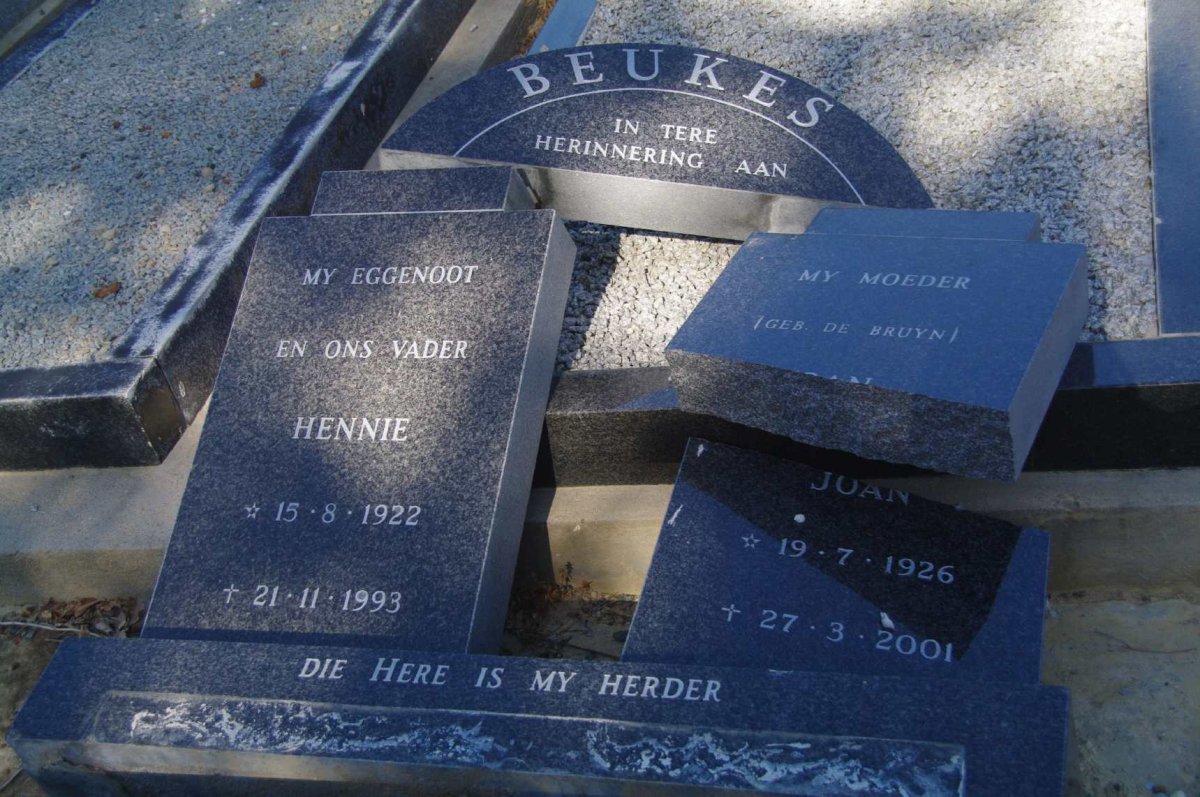 BEUKES Hennie 1922-1993 &amp; Joan de BRUYN 1926-2001