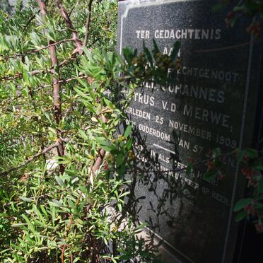 MERWE Carel Johannes Petrus, v.d. -1909