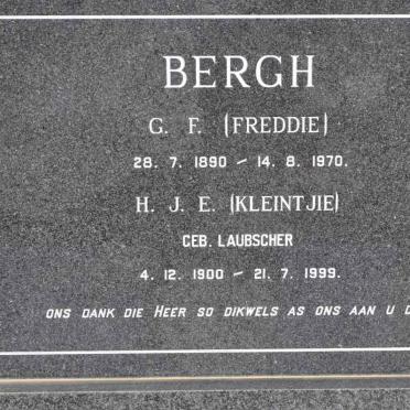 BERGH G.F. 1890-1970 &amp; H.J.E. LAUBSCHER 1900-1999