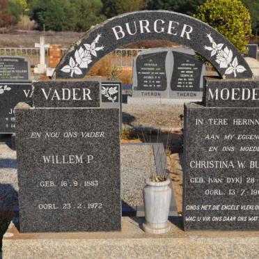 BURGER Willem P. 1883-1972 &amp; Christina W. VAN DYK 1888-1963