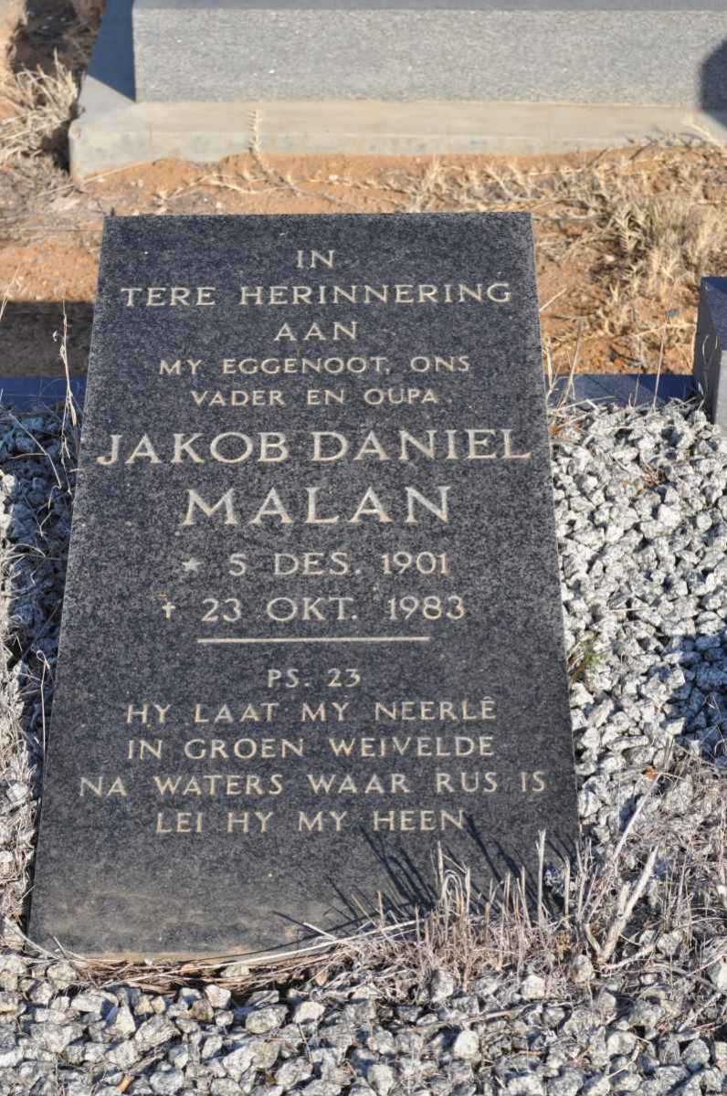 MALAN Jakob Daniel 1901-1983
