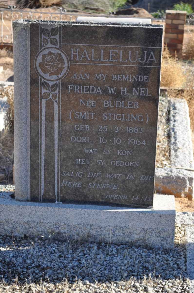 NEL Frieda formerly SMIT formerly STIGLING nee BUDLER 1883-1964