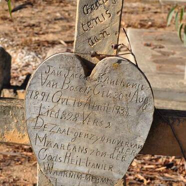 BOSCH Jan Jacobus Anthonie, van 1891-1934