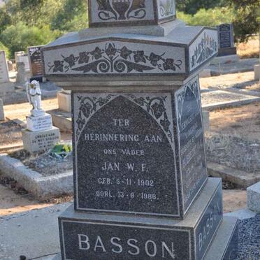 BASSON Jan W.F. 1902-1986