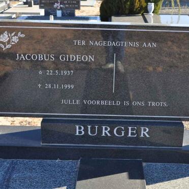 BURGER Jacobus Gideon 1937-1999