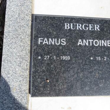 BURGER Fanus 1959- & Antoinette 1968-