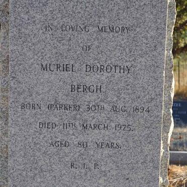 BERGH Muriel Dorothy nee PARKER 1894-1975