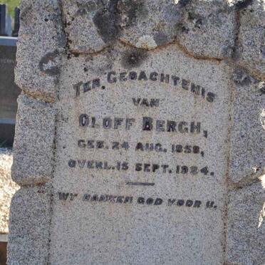 BERGH Oloff 1858-1924