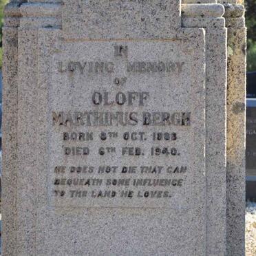 BERGH Oloff Marthinus 1888-1940