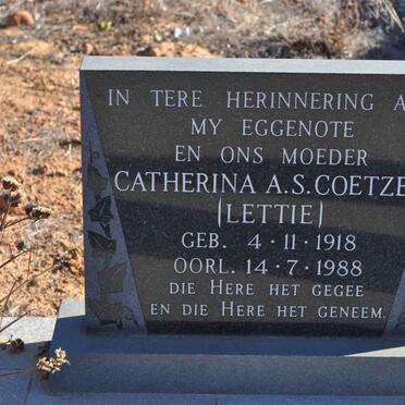 COETZEE Catherina A.S. 1918-1988