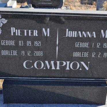 COMPION Pieter M. 1921-2008 &amp; Johanna M. 1929-1998