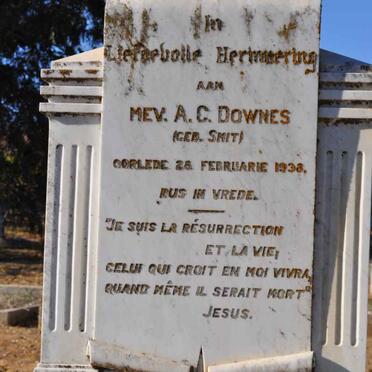 DOWNES A.C. nee SMIT -1938