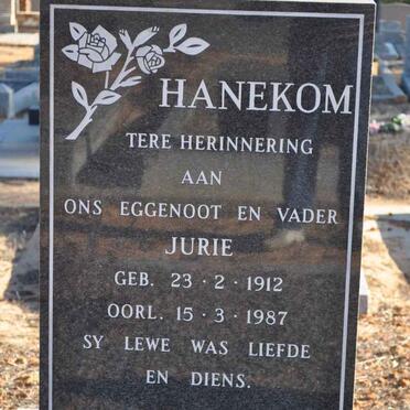HANEKOM Jurie 1912-1987