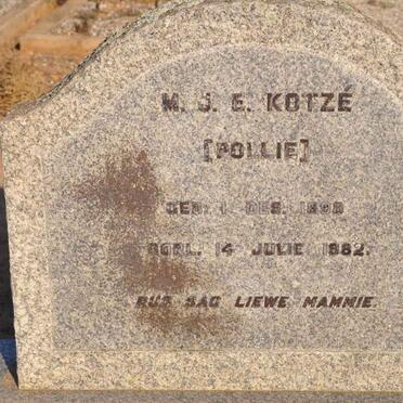 KOTZE M.J.E. 1898-1982