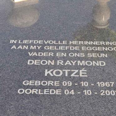KOTZE Deon Raymond 1967-2002