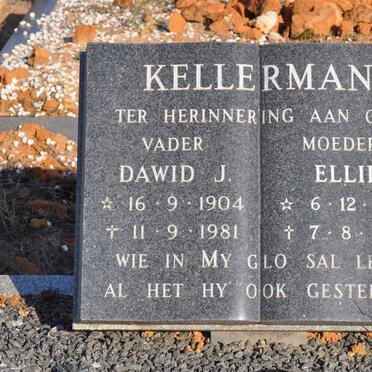 KELLERMAN Dawid J. 1904-1981 &amp; Ellie 1904-1998