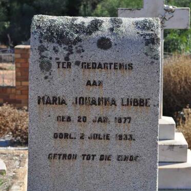 LUBBE Maria Johanna 1877-1933