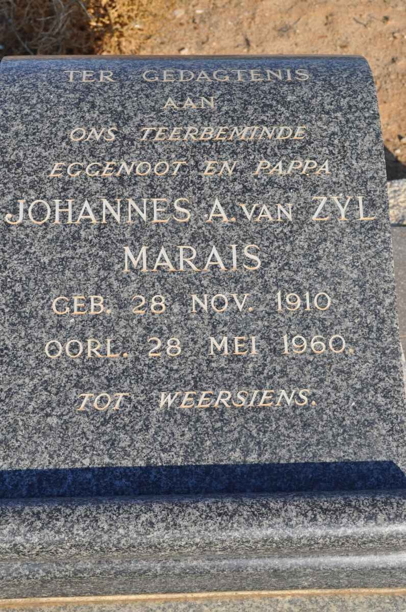 MARAIS Johannes A. van Zyl 1910-1960