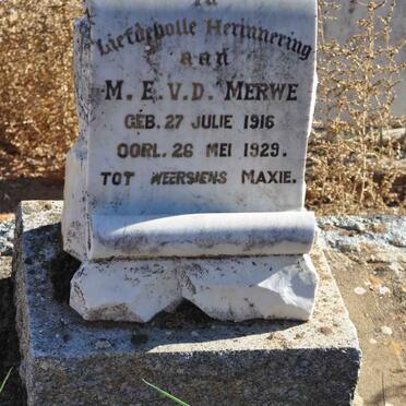MERWE M.E., v.d. 1916-1929