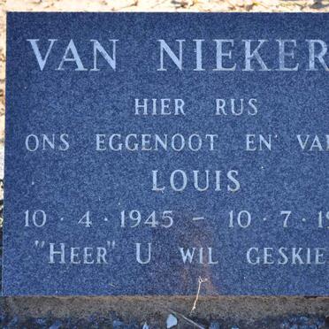 NIEKERK Louis, van 1945-1979
