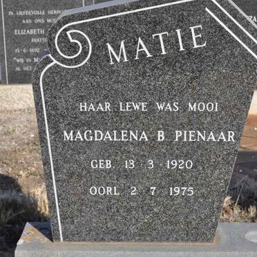 PIENAAR Magdalena B. 1920-1975