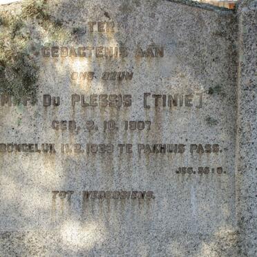 PLESSIS M.F., du 1907-1929