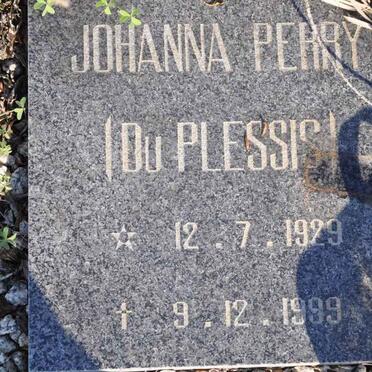 PERRY Johanna nee DU PLESSIS 1929-1999
