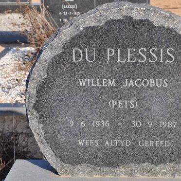 PLESSIS Willem Jacobus, du 1936-1987