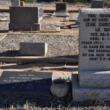 ROUX Izak Christiaan, le 1886-1941 &amp; W.J. 1891-1973