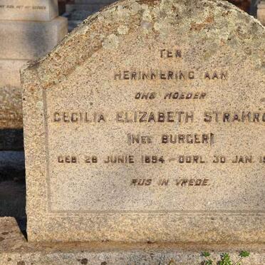STRAMROOD Cecilia Elizabeth nee BURGER 1894-1955