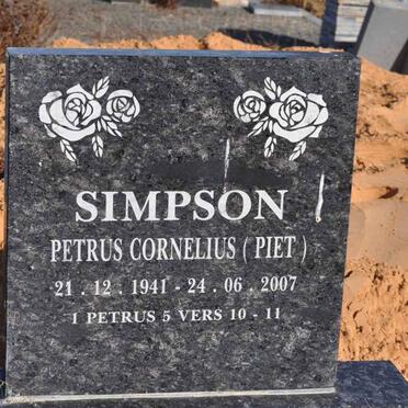 SIMPSON Petrus Cornelius 1941-2007