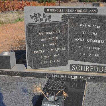 SCHREUDER Pieter Johannes 1913-1983 &amp; Anna Gysberta 1909-1993