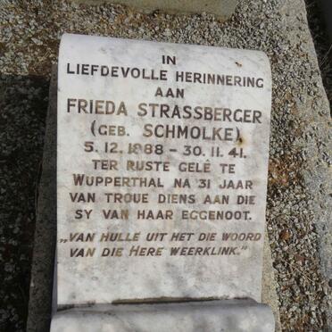 STRASSBERGER Frieda nee SCHMOLKE 1888-1941