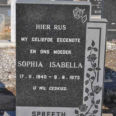 SPREETH Sophia Isabella 1940-1973