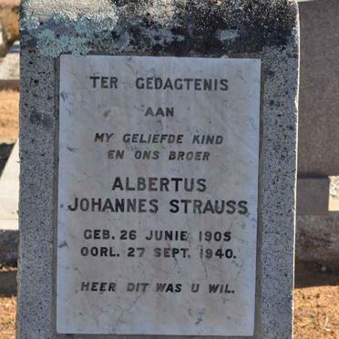 STRAUSS Albertus Johannes 1905-1940