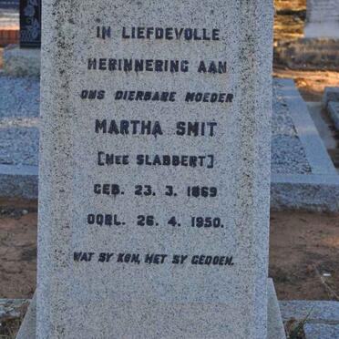 SMIT Martha nee SLABBERT 1869-1950