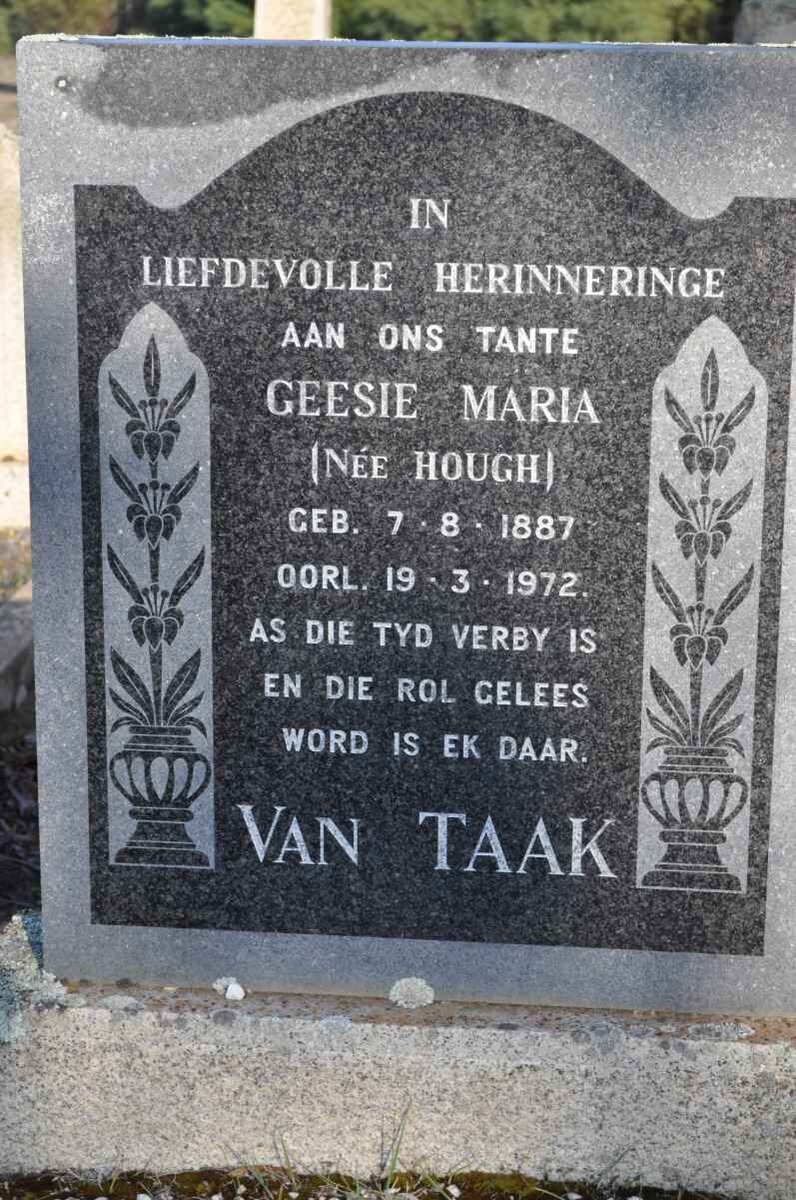 TAAK Geesie Maria, van nee HOUGH 1887-1972