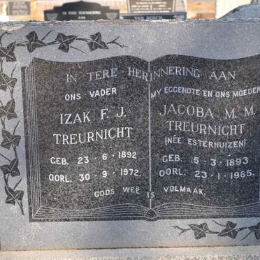TREURNICHT Izak F.J. 1892-1972 &amp; Jacoba M.M. ESTERHUIZEN 1893-1965