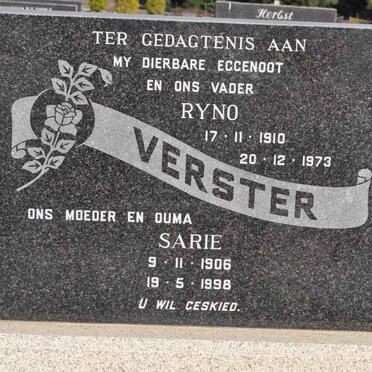 VERSTER Ryno 1910-1973 &amp; Sarie 1906-1998