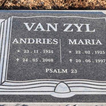 ZYL Andries, van 1925-2008 &amp; Maria 1925-1997