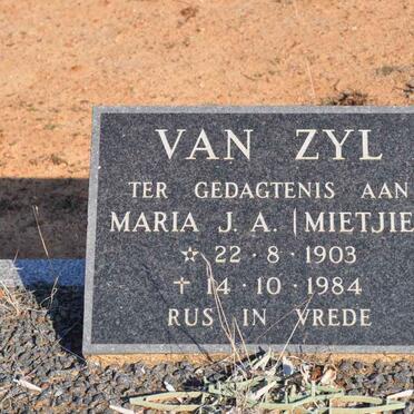 ZYL Maria J.A., van 1903-1984