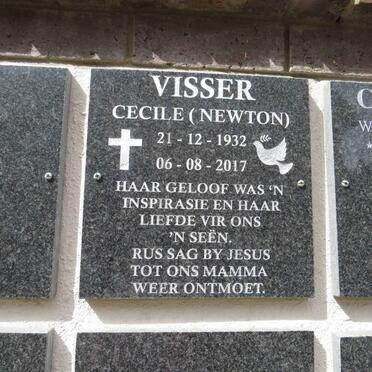 VISSER Cecile nee NEWTON 1932-2017